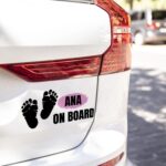 Autocolant baby on board (nume)