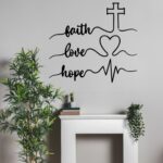 Autocolant perete "Faith, hope, love"