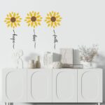 Autocolant perete "Faith, hope, love" (sunflower)